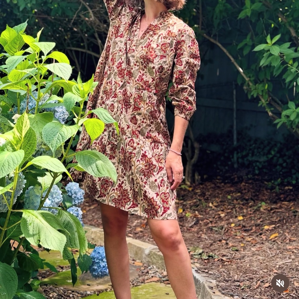 Floral boho Print Dress L